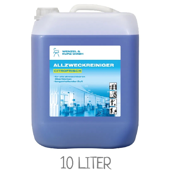 Ein Kanister WUK Allzweckreiniger Citrofrisch. VPE: 10 Liter Kanister