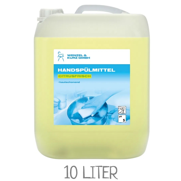 Ein Kanister WUK Handspülmittel Citrusfrisch. VPE: 10 Liter