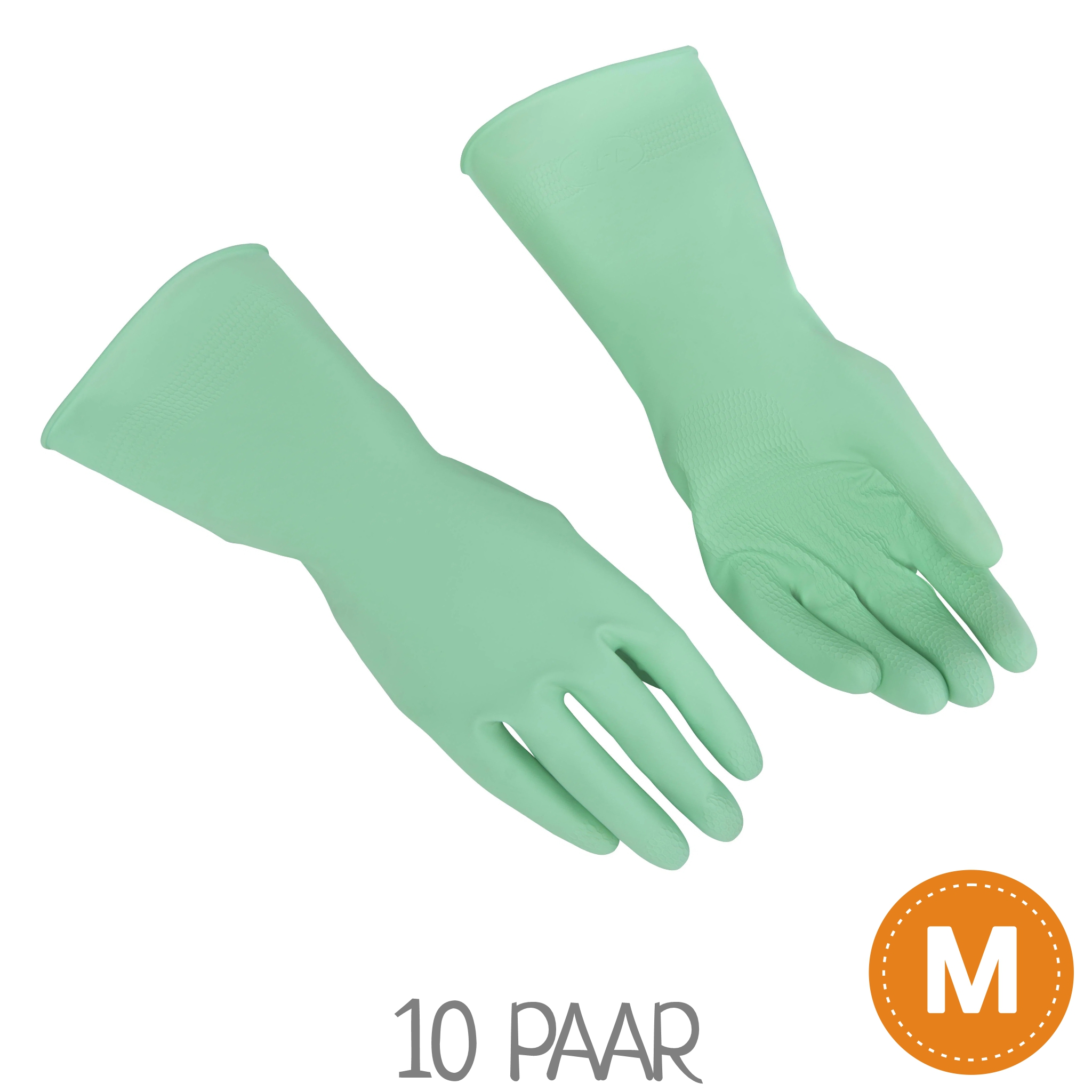 Ein Paar Gummihandschuhe grün Größe M von VILEDA Multipurpose. VPE: 10 Paar