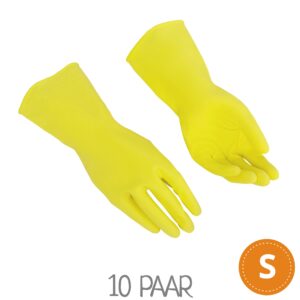 VILEDA Multipurpose Gummihandschuhe gelb S Ein Paar Gummihandschuhe gelb Größe S von VILEDA Multipurpose. VPE: 10 Paar