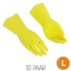 VILEDA Multipurpose Gummihandschuhe gelb L Ein Paar Gummihandschuhe gelb Größe L von VILEDA Multipurpose. VPE: 10 Paar